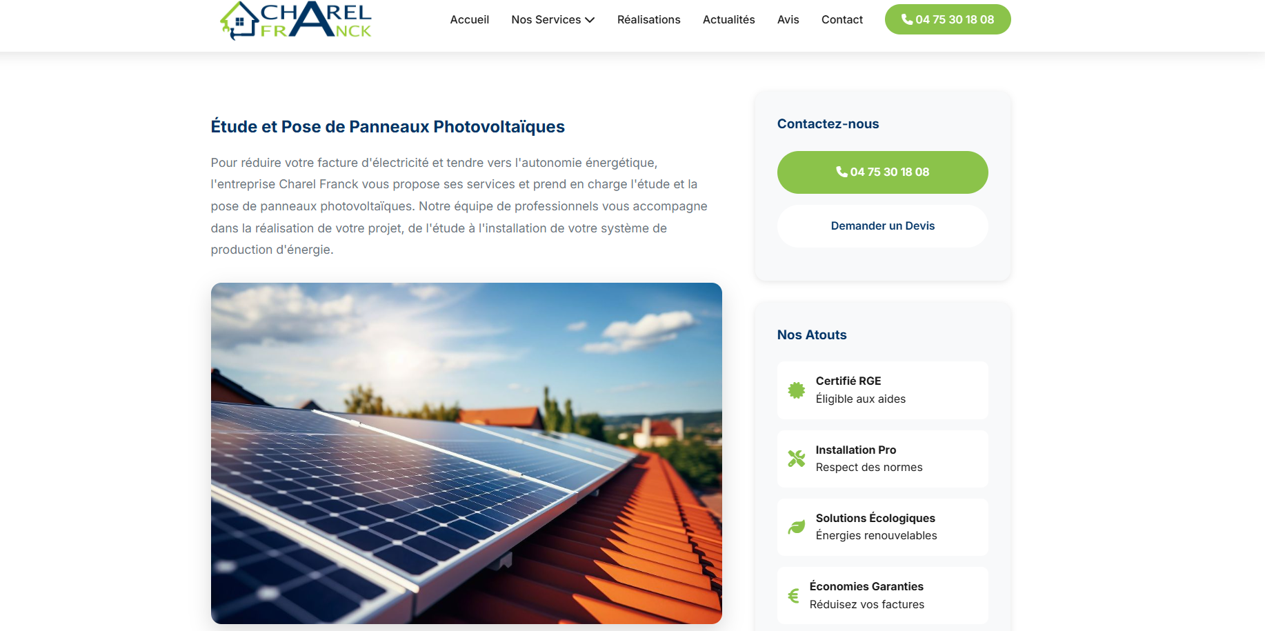 Site Web Plombier chauffagiste  https://www.charel-franck.fr/
