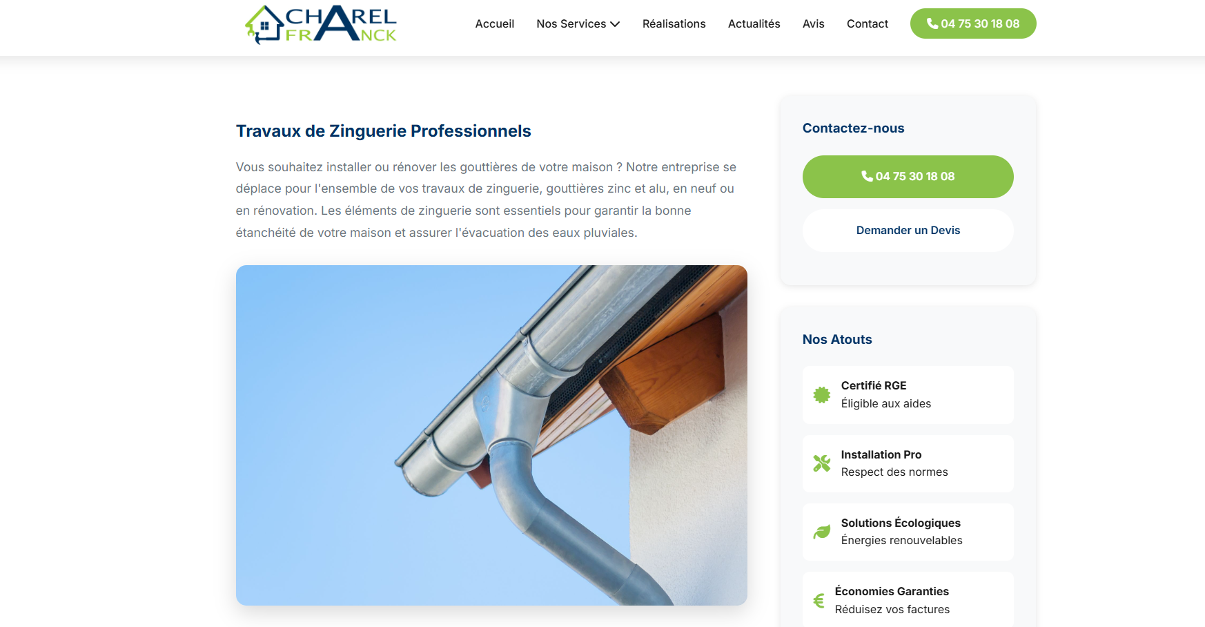 Site Web Plombier chauffagiste  https://www.charel-franck.fr/