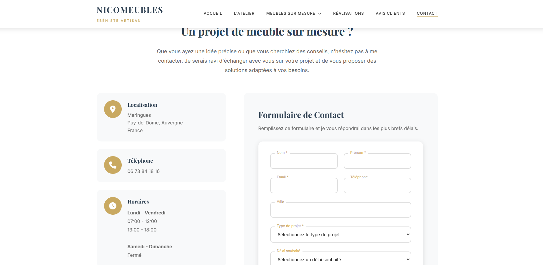 Site Web https://www.nicomeubles.com/