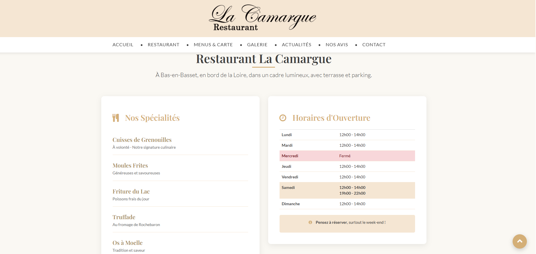 Site Web https://www.restaurant-la-camargue.fr/