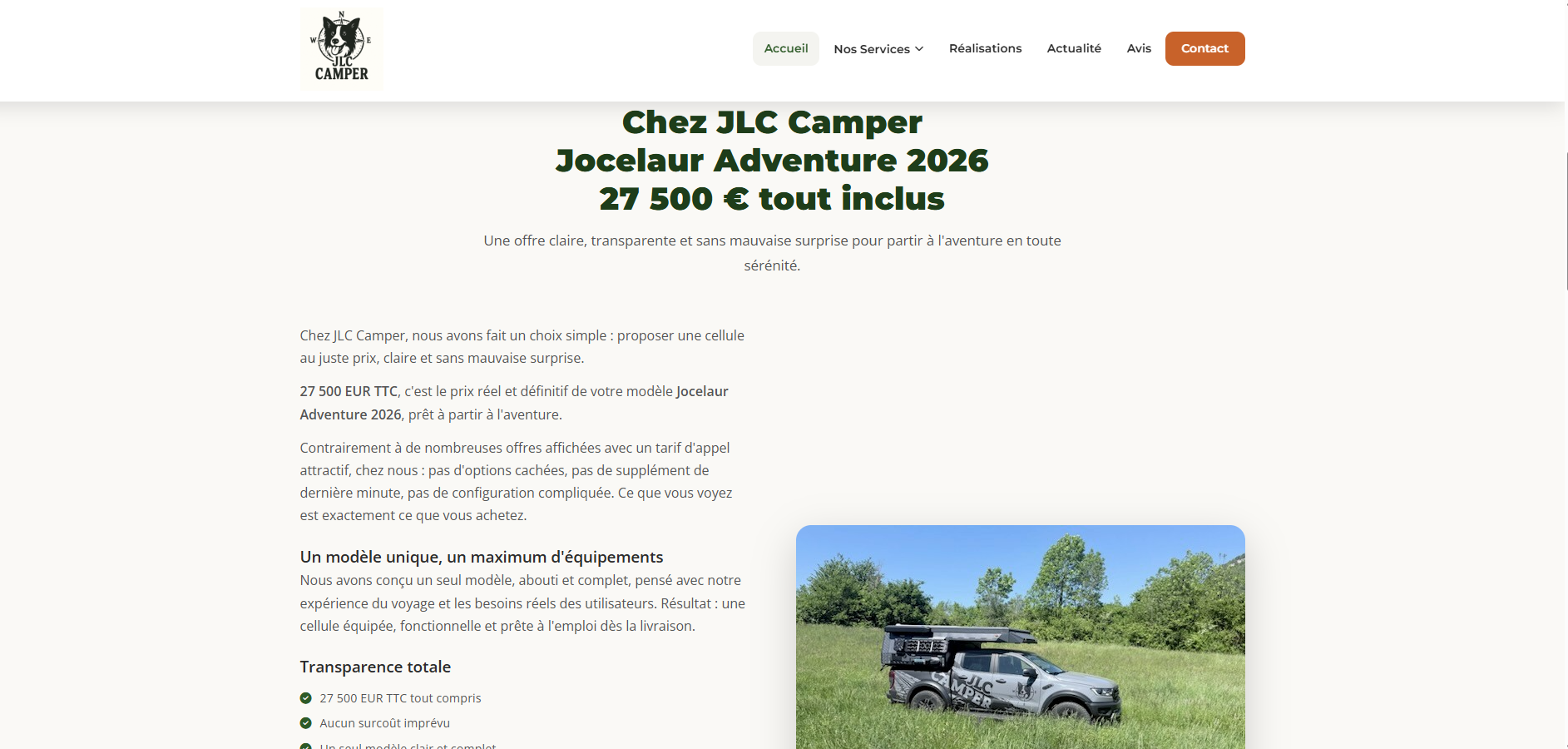 Site Web   https://www.jlc-camper.fr/